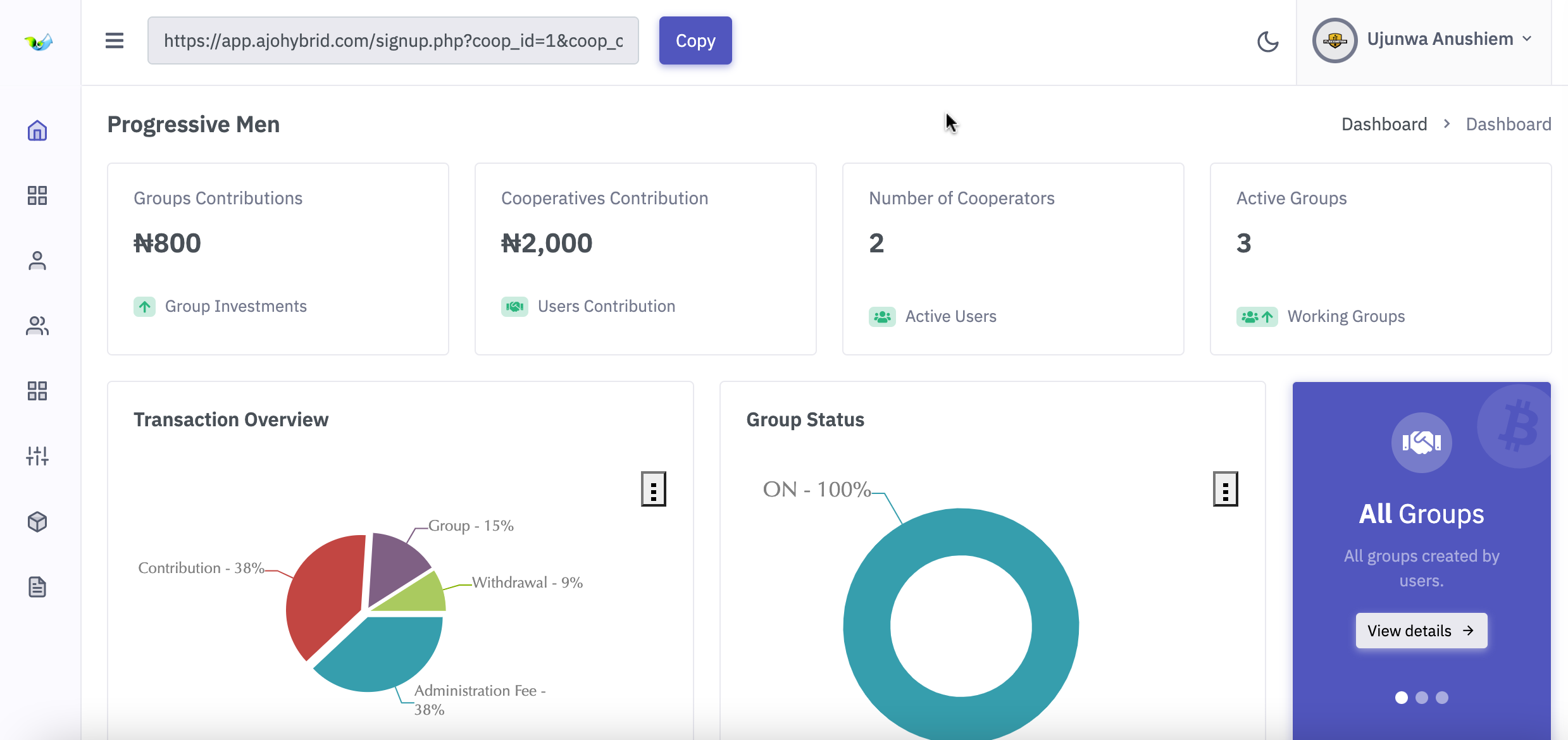 ajohybrid dashboard